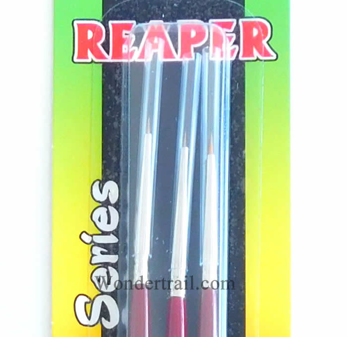 RPR08551 Small Details Brush Set Pro Brush Golden Taklon Series Reaper Miniatures 2nd Image
