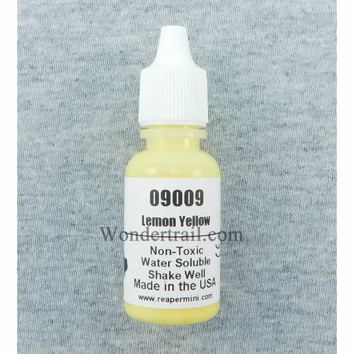 RPR09009 Lemon Yellow Master Series Hobby Paint .5oz Dropper Bottle Main Image