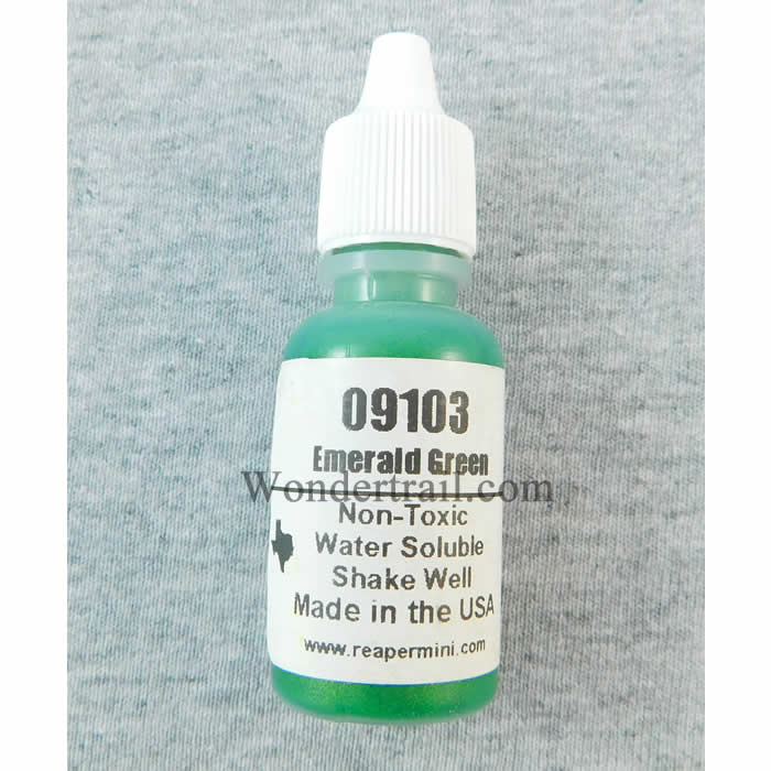 RPR09103 Emerald Green Acrylic Reaper Master Series Hobby Paint .5oz Main Image