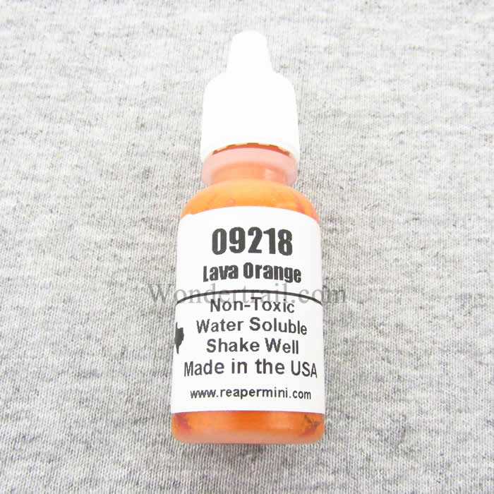 RPR09218 Lava Orange Acrylic Reaper Master Series Hobby Paint .5oz Main Image