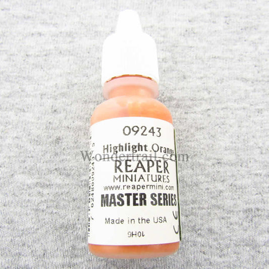 RPR09243 Highlight Orange Acrylic Reaper Master Series Hobby Paint .5oz Main Image