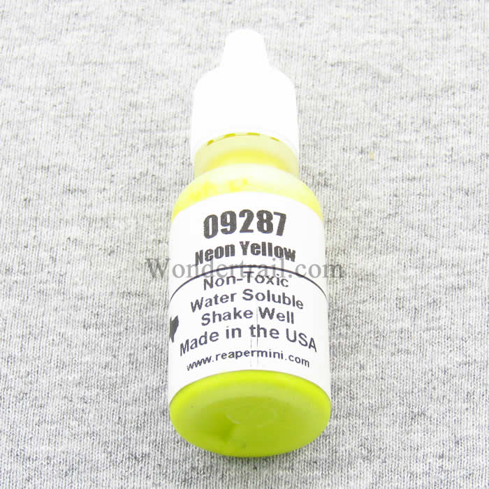 RPR09287 Neon Yellow Acrylic Reaper Master Series Hobby Paint .5oz Main Image