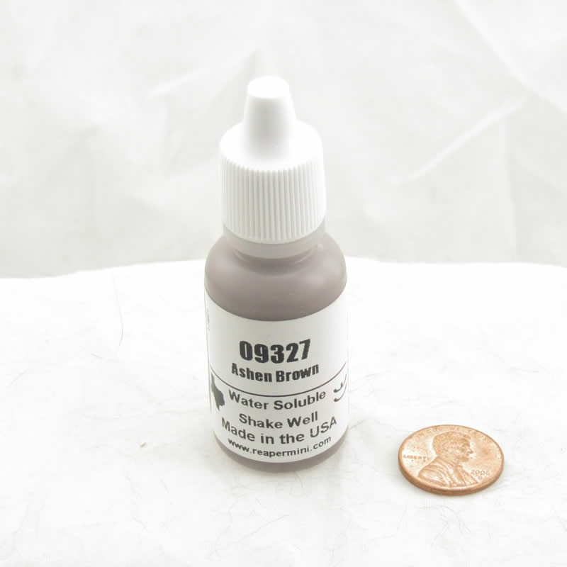 RPR09327 Ashen Brown Acrylic Reaper Master Series Hobby Paint .5oz Dropper Bottle Main Image