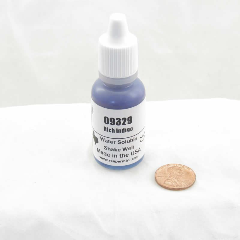 RPR09329 Rich Indigo Acrylic Reaper Master Series Hobby Paint .5oz Dropper Bottle Reaper Miniatures Main Image