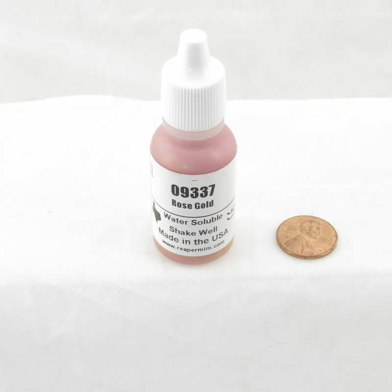 RPR09337 Rose Gold Acrylic Reaper Master Series Hobby Paint .5oz Dropper Bottle Main Image