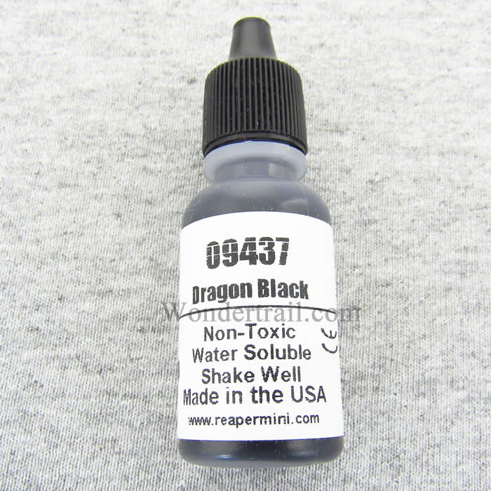 RPR09437PT Dragon Black Acrylic Reaper Master Series Hobby Paint .5oz Main Image