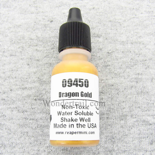 RPR09450 Dragon Gold Acrylic Reaper Master Series Hobby Paint .5oz Main Image