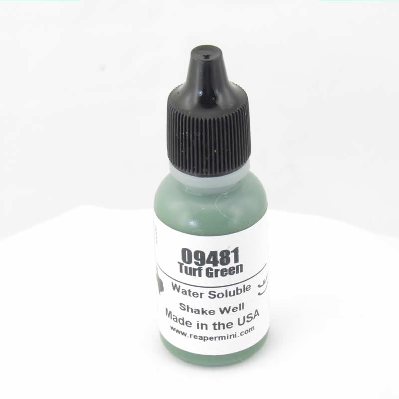 RPR09481 Turf Green Acrylic Reaper Master Series Hobby Paint .5oz Dropper Bottle Main Image