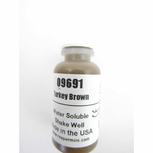 RPR09691 Turkey Brown Acrylic Reaper Master Series Hobby Paint .5oz Dropper Bottle Main Image