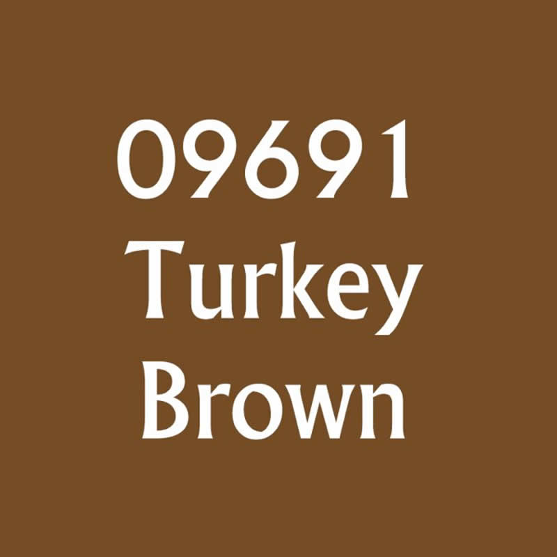 RPR09691 Turkey Brown Acrylic Reaper Master Series Hobby Paint .5oz Dropper Bottle 2nd Image