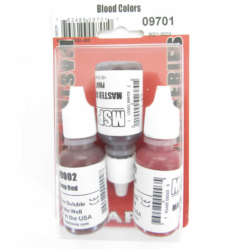 RPR09701 Blood Colors Triad (09001-09003) Acrylic Hobby Paint Reaper Main Image