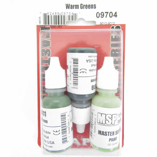 RPR09704 Warm Green Colors Triad (09010-09012) Acrylic Hobby Paint Main Image