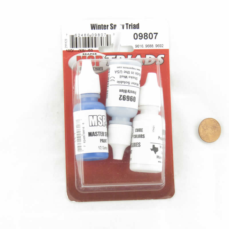 RPR09807 Winter Snow Triad Acrylic Reaper Master Series Hobby Paint Dropper Bottles Main Image