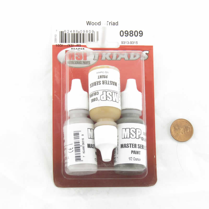 RPR09809 Woods Triad Acrylic Reaper Master Series Hobby Paint Dropper Bottles Reaper Miniatures Main Image