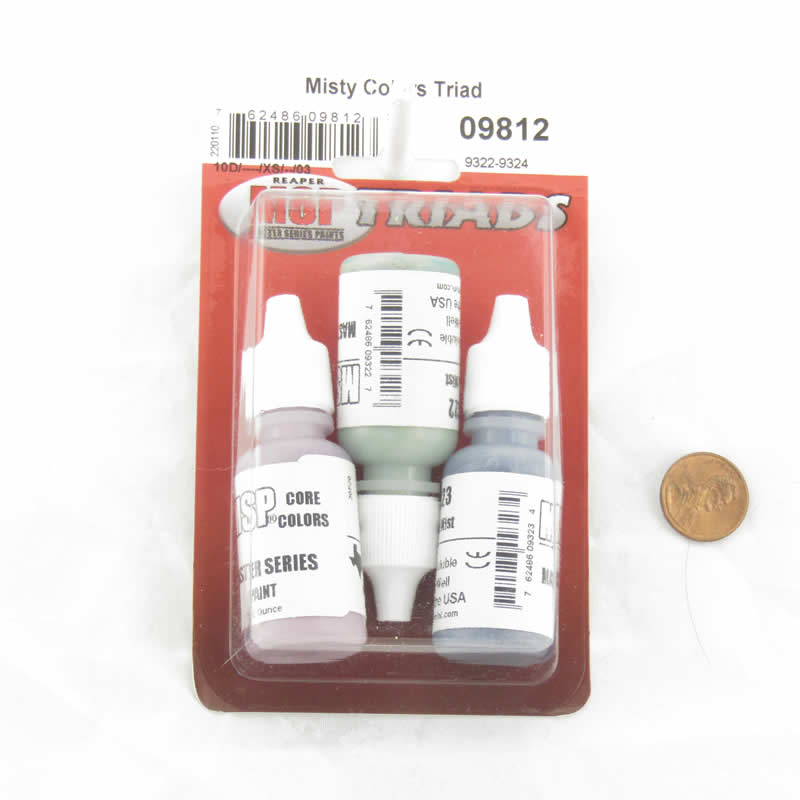 RPR09812 Misty Colors Triad Acrylic Reaper Master Series Hobby Paint Dropper Bottles Main Image