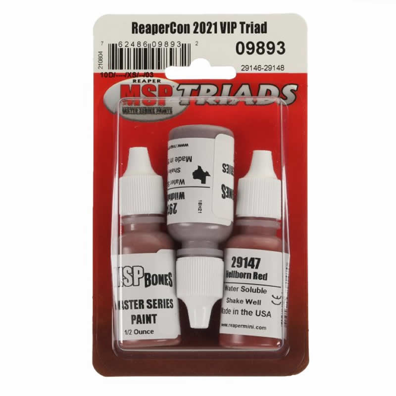 RPR09893 2021 Vip Triad Acrylic Reaper Master Series Hobby Paint Dropper Bottles Main Image