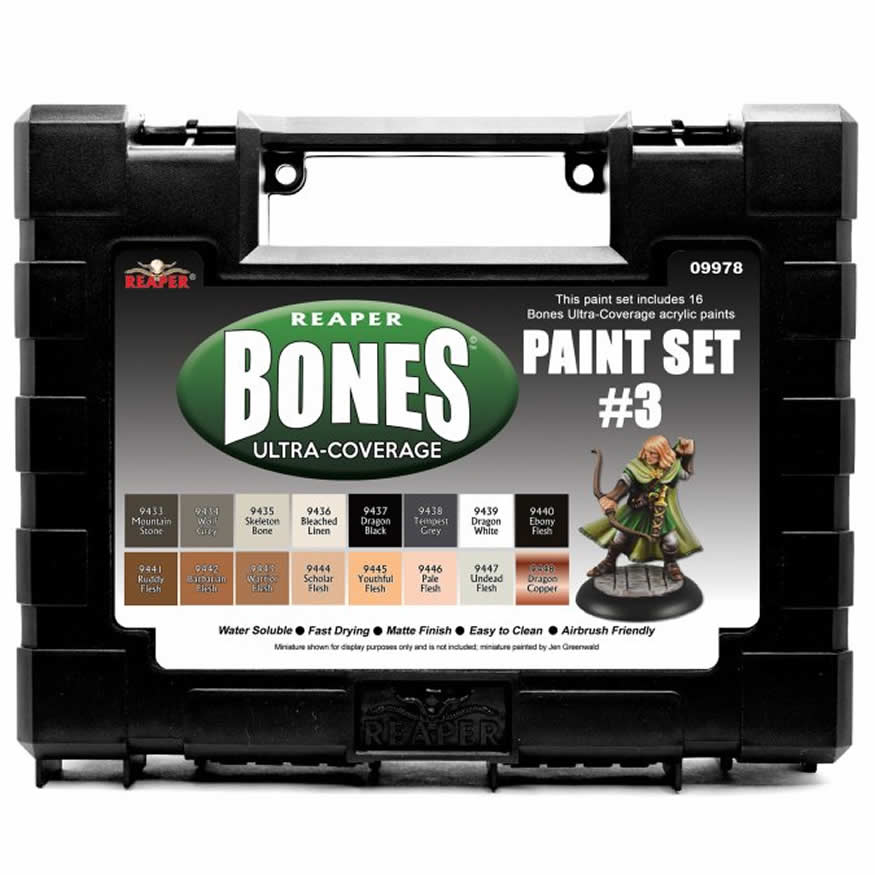 RPR09978 Master Series Bones Ultra Coverage Acrylic Paint Set 3 Reaper Main Image