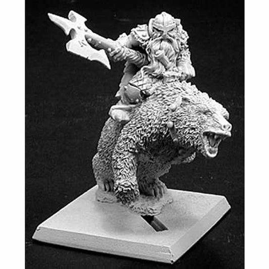 RPR14136 Thorvald-Dwarf Bear Rider Miniature 25mm Heroic Scale Main Image