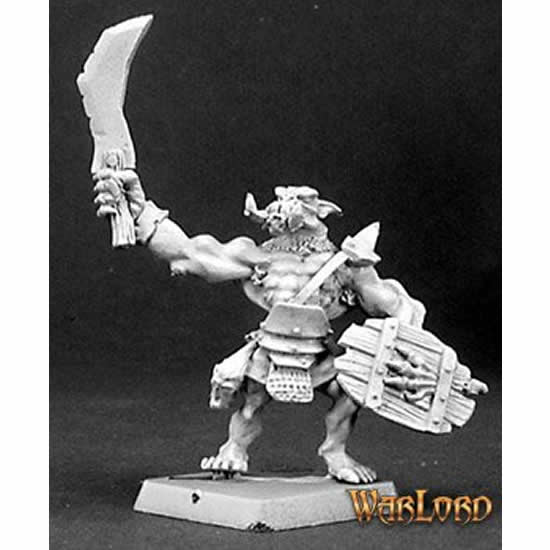 RPR14347 Bull Orc Warrior Reven Grunt Miniature 25mm Heroic Scale Main Image