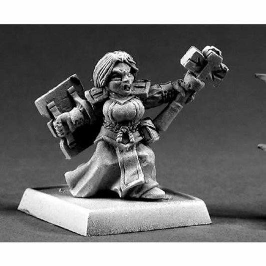 RPR14519 Female Dwarf Valkyrie Miniature 25mm Heroic Scale Warlord Main Image