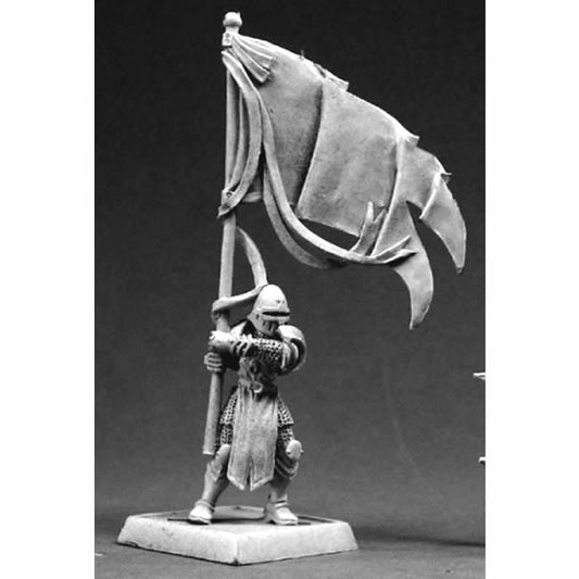 RPR14523 Crusader Standard Bearer Miniature 25mm Heroic Scale Warlord Main Image