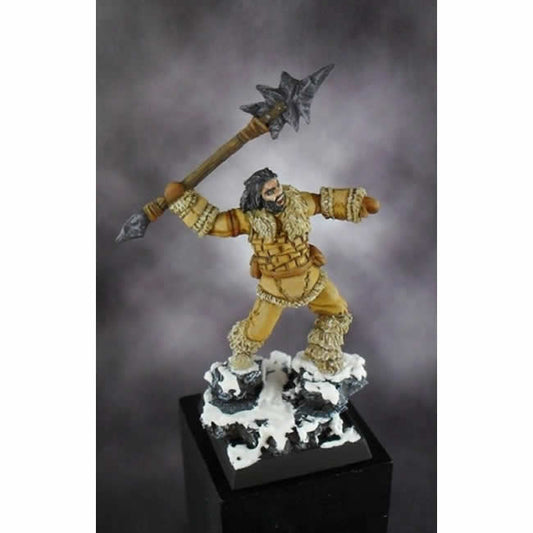 RPR14603 Barbarian Spearthrower Miniature 25mm Heroic Scale Warlord Main Image