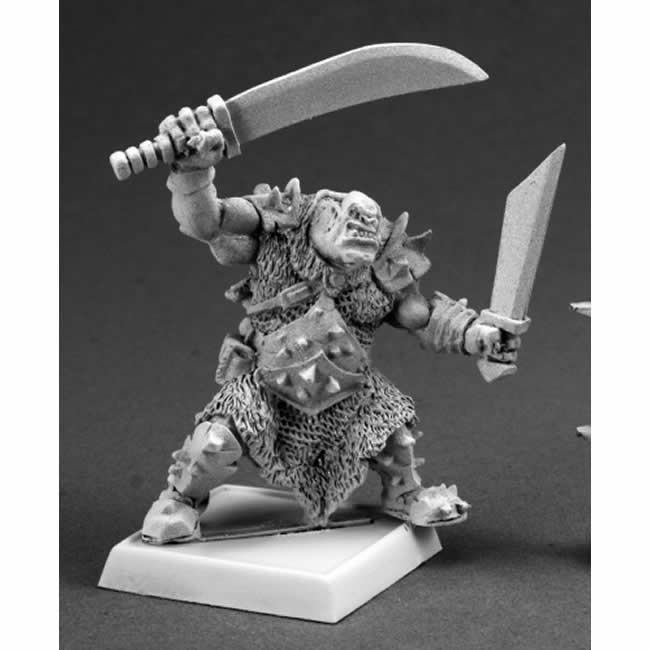 RPR14640 Black Orc Tundra Stalker Miniature 25mm Heroic Scale Warlord Main Image