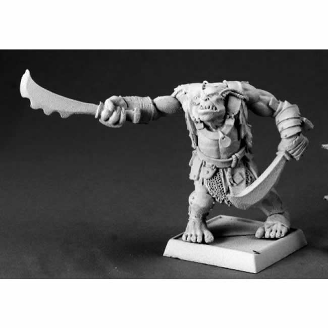 RPR14643 Black Orc Warbringer Miniature 25mm Heroic Scale Warlord 3rd Image