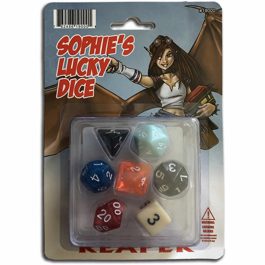 RPR19000 Sophies Lucky Dice Set 16mm (5/8 inch) Dungeon Dice