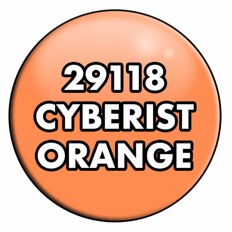 RPR29118PT Cyberist Orange Acrylic Reaper Master Series Hobby Paint .5oz Dropper Bottle