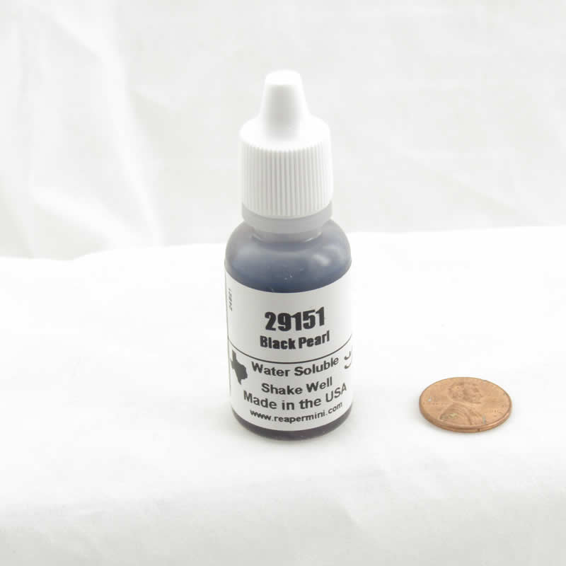 RPR29151 Black Pearl Acrylic Reaper Master Series Hobby Paint .5oz Dropper Bottle 2nd Image