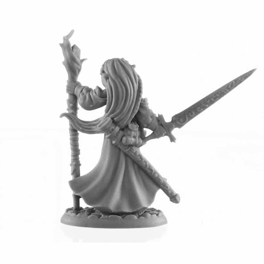 RPR30001 Lysette Elven Mage Miniature Figure 25mm Heroic Scale Reaper Bones USA 3rd Image