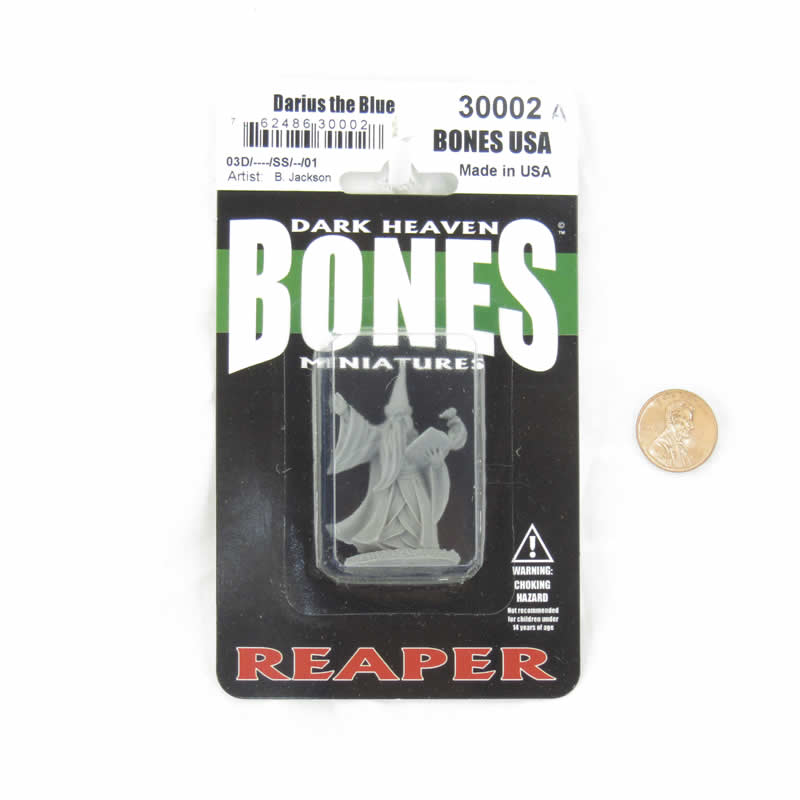 RPR30002 Darius The Wizard Miniature Figure 25mm Heroic Scale Reaper Bones USA 2nd Image