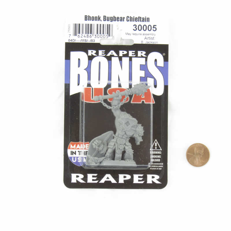 RPR30005 Bhonk Bugbear Chieftain Miniature Figure 25mm Heroic Scale Reaper Bones USA 2nd Image