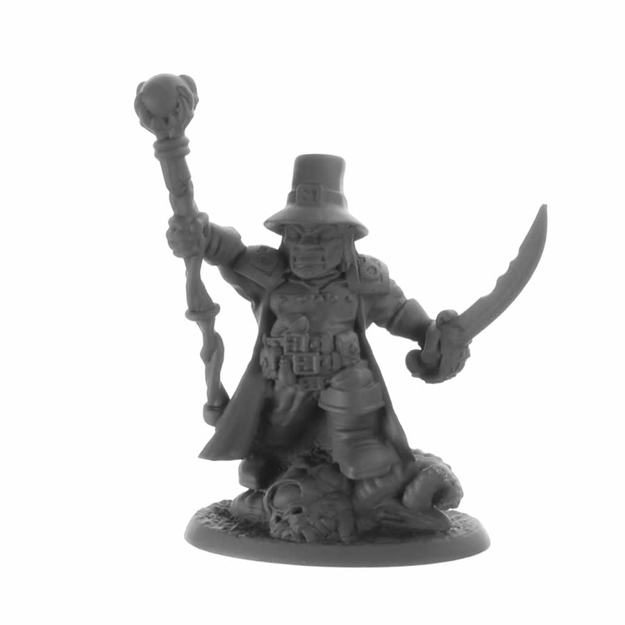 RPR30011 Arkus Harn Dwarf Witch Hunter Miniature Figure 25mm Heroic Scale Reaper Bones USA Main Image
