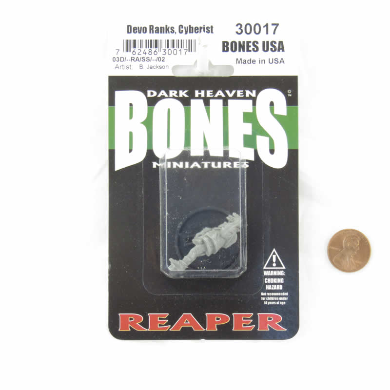 RPR30017 Devo Ranks Cyberist Miniature Figure 25mm Heroic Scale Reaper Bones USA 2nd Image