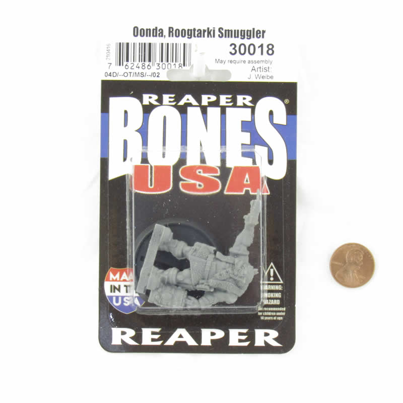 RPR30018 Oonda Roogtarki Smuggler Miniature Figure 25mm Heroic Scale Reaper Bones USA 2nd Image