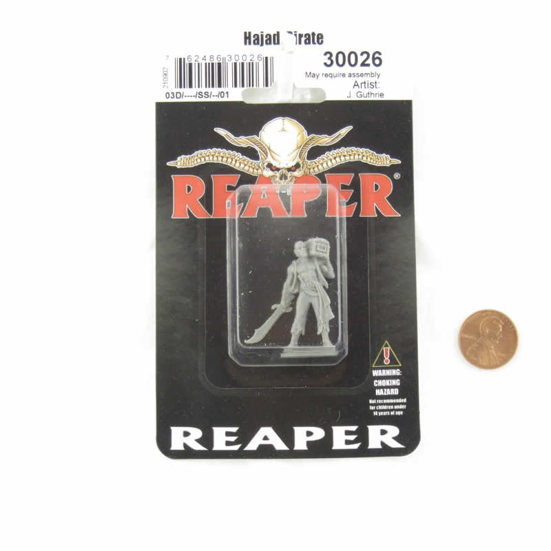 RPR30026 Pirate with Treasure Chest Miniature Figure 25mm Heroic Scale Reaper Bones USA 2nd Image