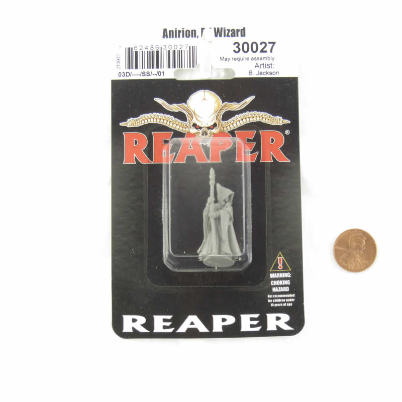 RPR30027 Anirion Elf Wizard Miniature Figure 25mm Heroic Scale Reaper Bones USA 2nd Image