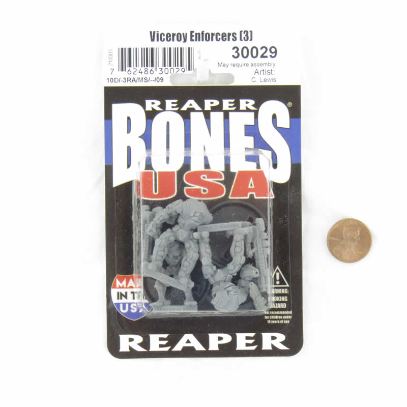 RPR30029 Viceroy Enforcers Miniature Figure 25mm Heroic Scale Reaper Bones USA 2nd Image