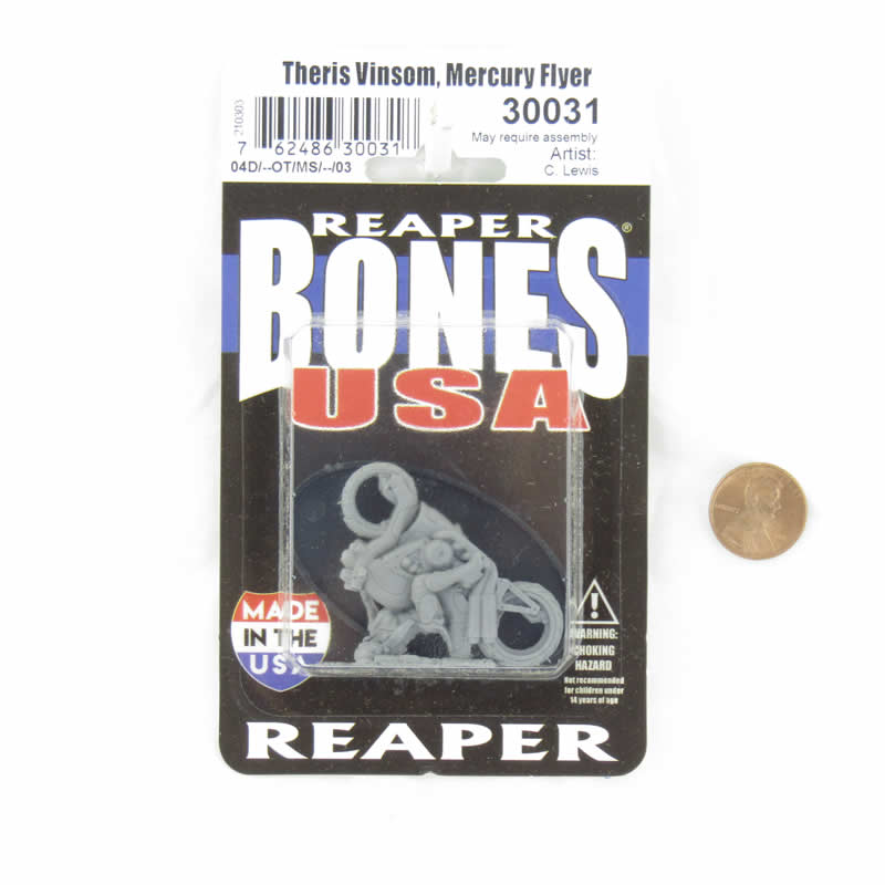 RPR30031 Theris Vinsom Mercury Flyer Miniature Figure 25mm Heroic Scale Reaper Bones USA 2nd Image