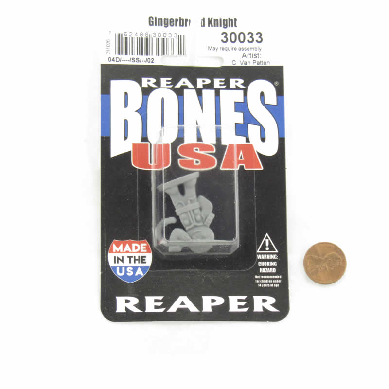 RPR30033 Gingerbread Knight Miniature Figure 25mm Heroic Scale Reaper Bones USA 2nd Image