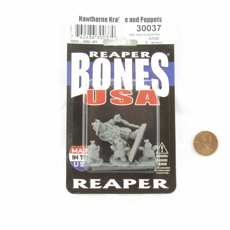 RPR30037 Hawthorne Krabbe and Poppets Miniature Figure 25mm Heroic Scale Reaper Bones USA 2nd Image