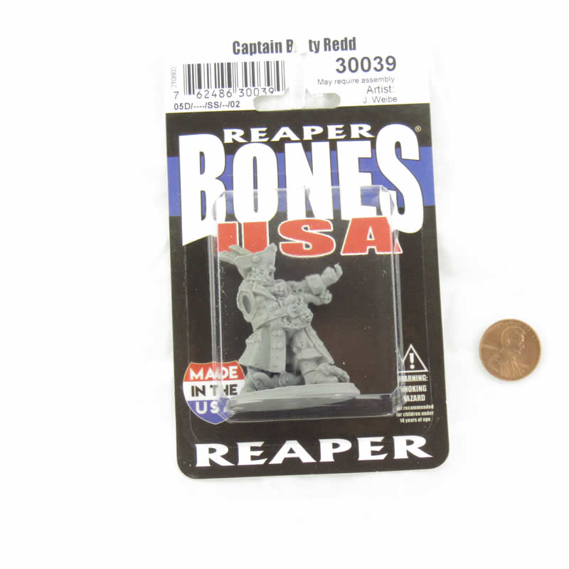 RPR30039 Captain Barty Redd Miniature Figure 25mm Heroic Scale Reaper Bones USA 2nd Image