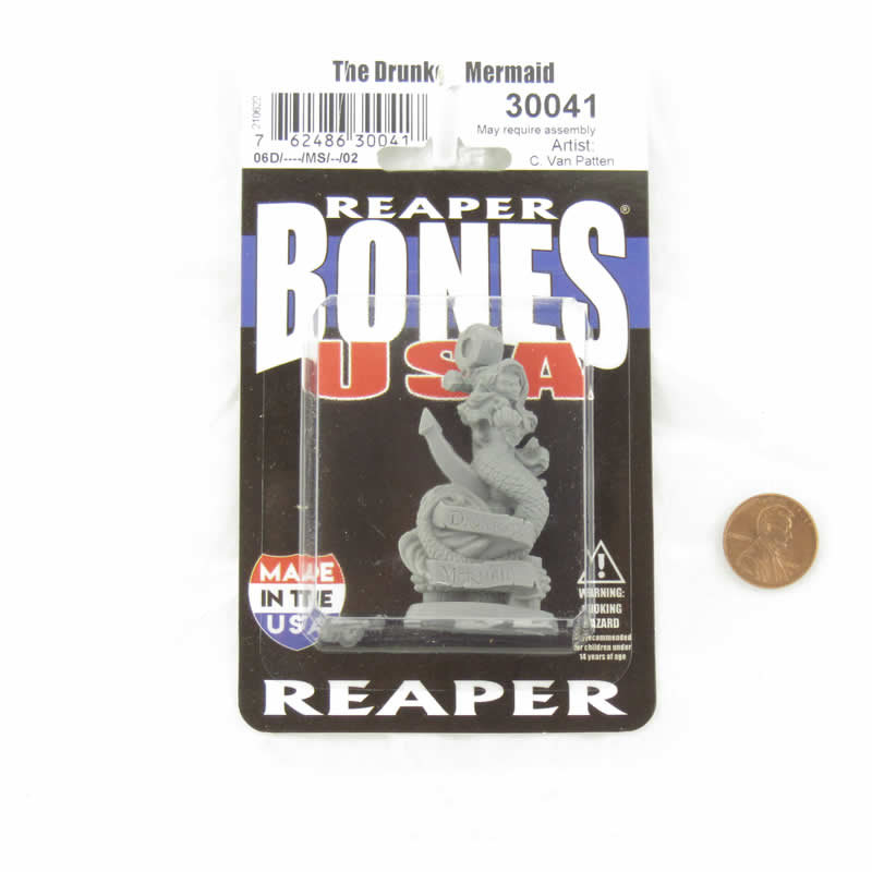 RPR30041 The Drunken Mermaid Miniature Figure 25mm Heroic Scale Reaper Bones USA 2nd Image