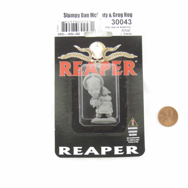 RPR30043 Stumpy Dan Mcginty and Grog Hog Miniature Figure 25mm Heroic Scale Reaper Bones USA 2nd Image