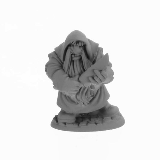 RPR30045 Nub Dwarf Sausage Maker Miniature Figure 25mm Heroic Scale Reaper Bones USA Main Image