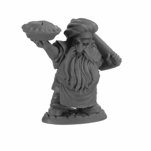 RPR30048 Tub Dwarf Baker Miniature Figure 25mm Heroic Scale Reaper Bones USA Main Image