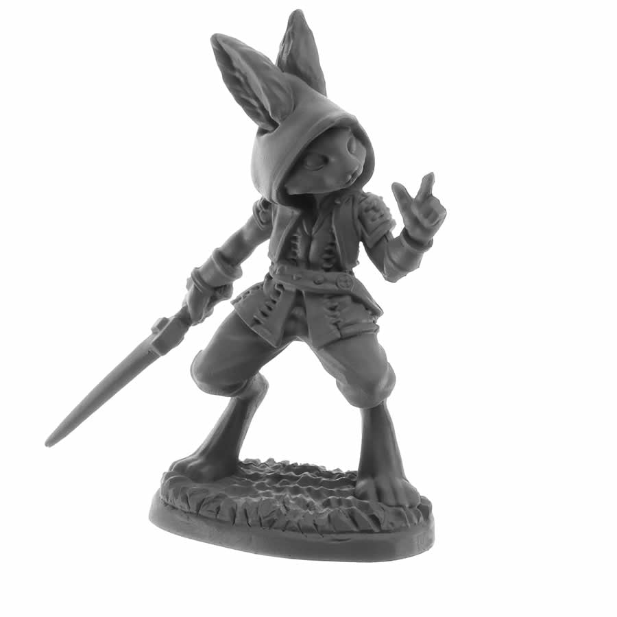 RPR30052 Rask Male Harefolk Miniature Figure 25mm Heroic Scale Reaper Bones USA Main Image