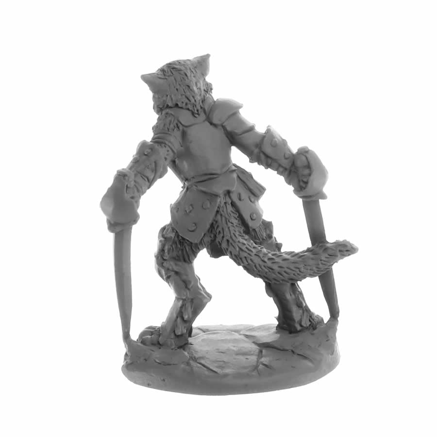 RPR30059 Catfolk Rogue Shadoweyes Miniature Figure 25mm Heroic Scale Reaper Bones USA 3rd Image